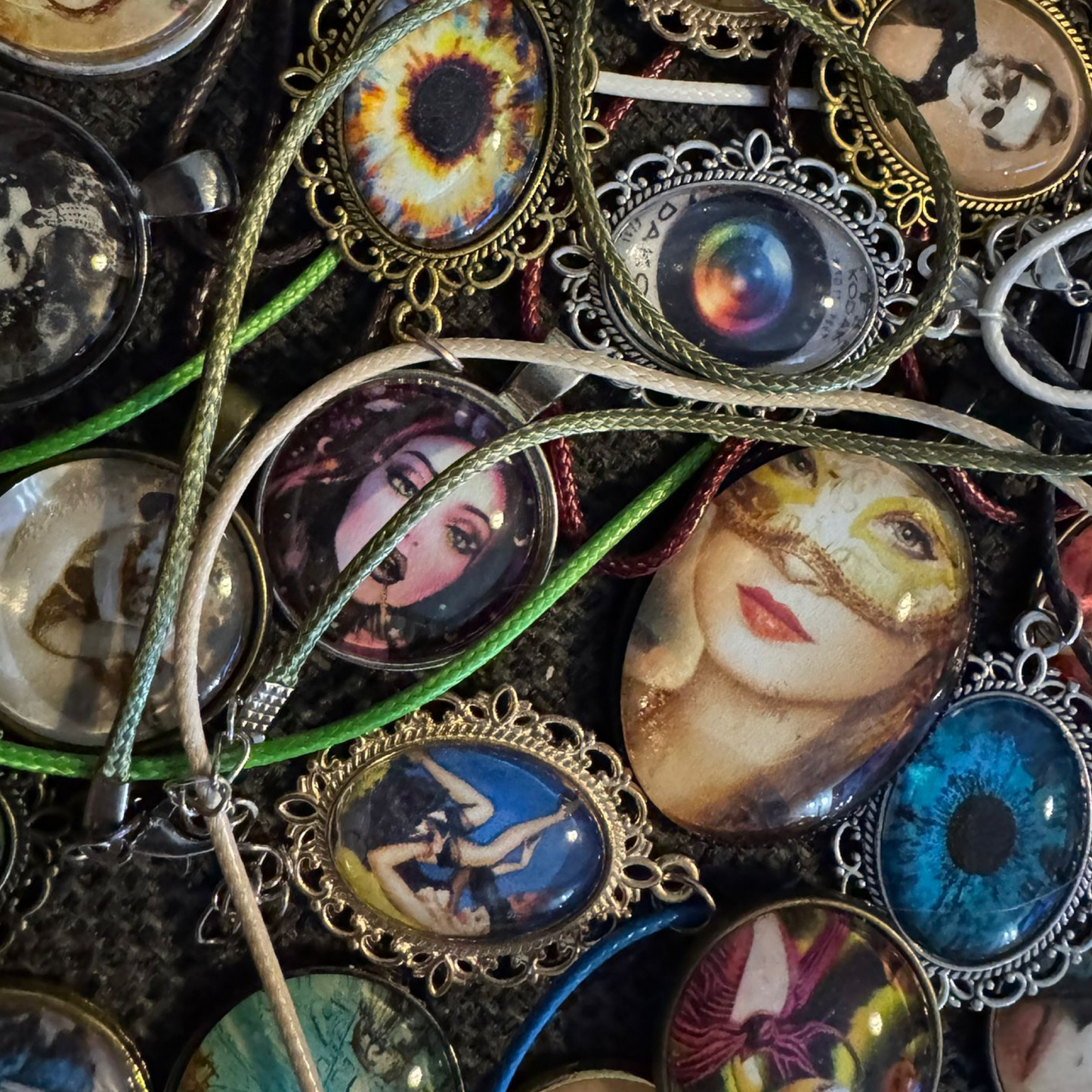 Handmade Cabochon necklace mystery bags