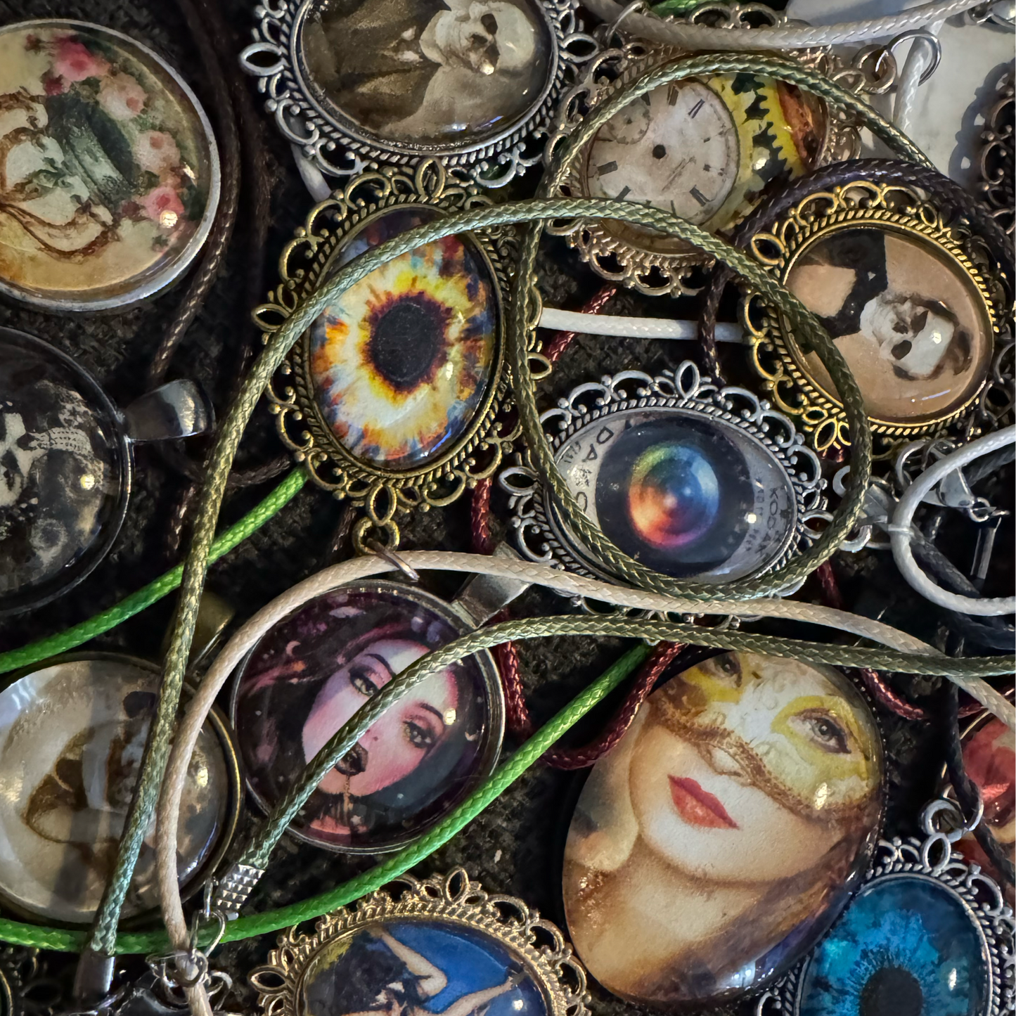 Handmade Cabochon necklace mystery bags